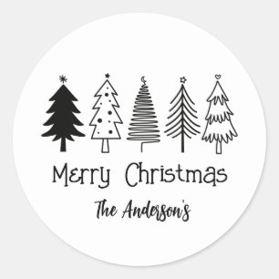 Kerstmis Ronde Sticker