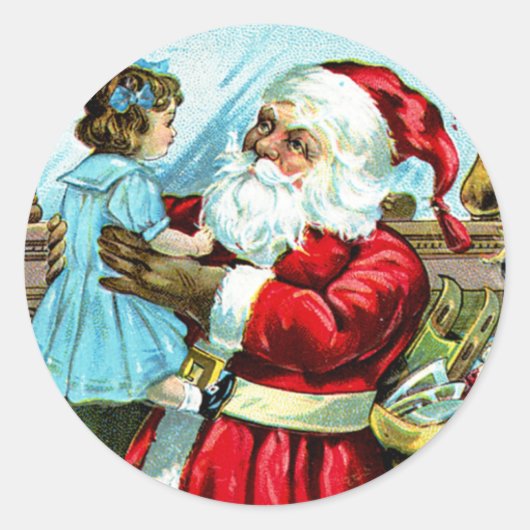 Kerstmis Ronde Sticker (Voorkant)