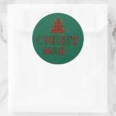 Kerstmis Ronde Sticker (Tas)