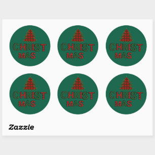Kerstmis Ronde Sticker