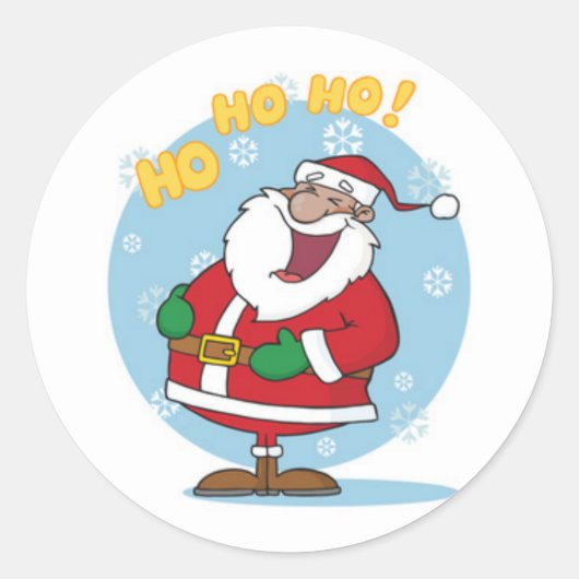 Kerstmis Ronde Sticker (Voorkant)