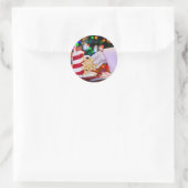 Kerstmis Ronde Sticker (Tas)
