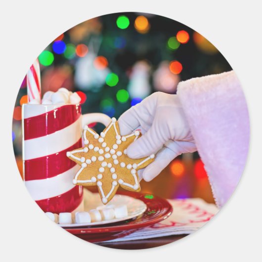 Kerstmis Ronde Sticker (Voorkant)