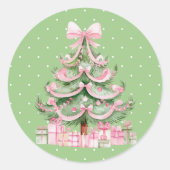 Kerstmis Ronde Sticker (Voorkant)