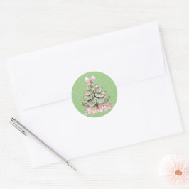 Kerstmis Ronde Sticker