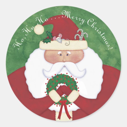 Kerstmis Ronde Sticker (Voorkant)