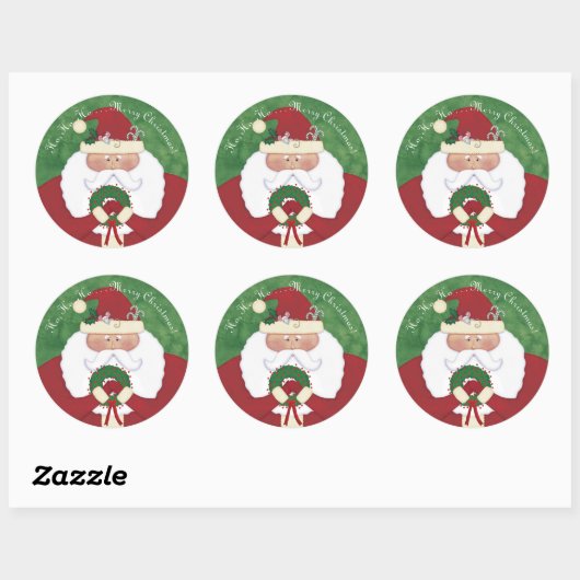 Kerstmis Ronde Sticker (Vel)