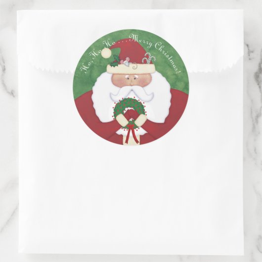 Kerstmis Ronde Sticker (Tas)