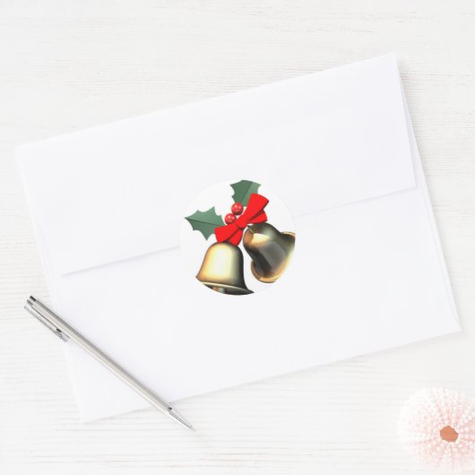 Kerstmis Ronde Sticker (Envelop)