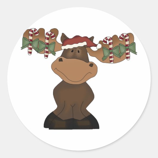 Kerstmis Ronde Sticker (Voorkant)
