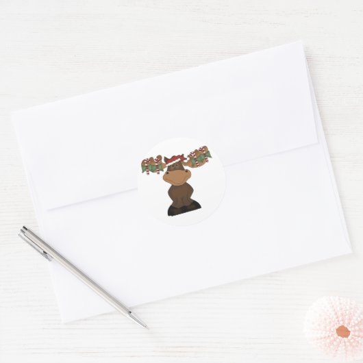Kerstmis Ronde Sticker (Envelop)