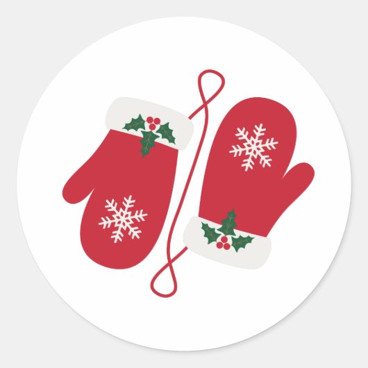 Kerstmis Ronde Sticker (Voorkant)