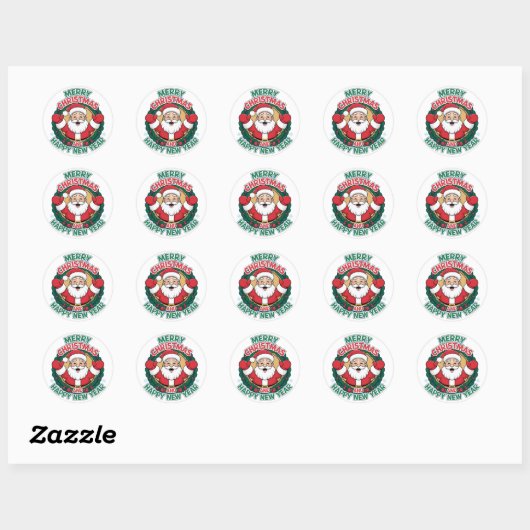 Kerstmis Ronde Sticker (Vel)