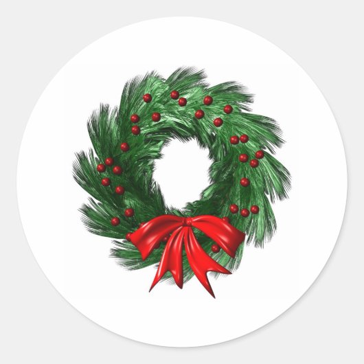 Kerstmis Ronde Sticker (Voorkant)