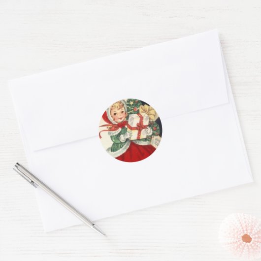 kerstmis ronde sticker (Envelop)