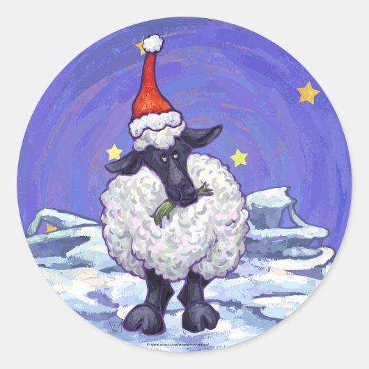 Kerstmis Ronde Sticker (Voorkant)