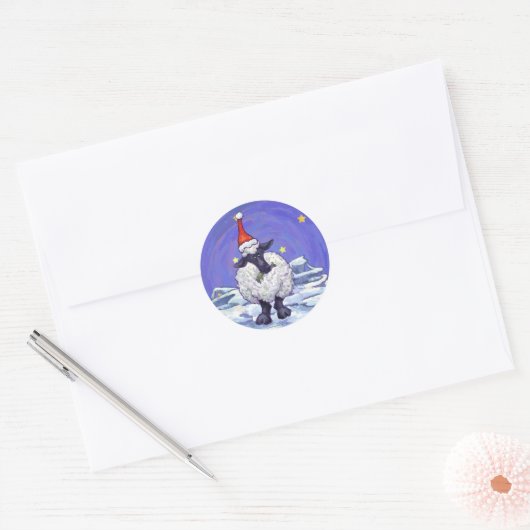 Kerstmis Ronde Sticker (Envelop)