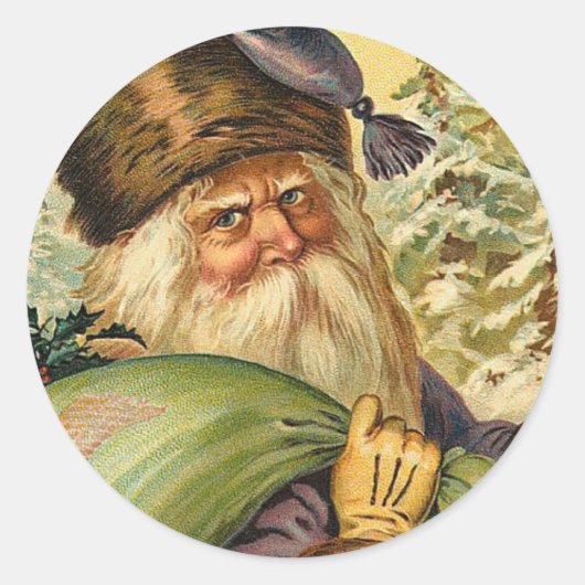 Kerstmis Ronde Sticker (Voorkant)