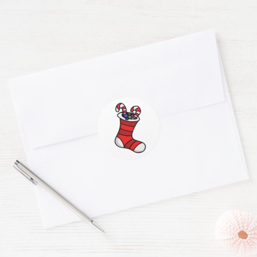 Kerstmis Ronde Sticker (Envelop)