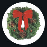 Kerstmis Ronde Sticker<br><div class="desc">Vakantie-design voor de perfecte kerstkaarten en cadeaus! Aboe Diseños de la temporada perfectos para regalos y tarjetas Navideñas!</div>