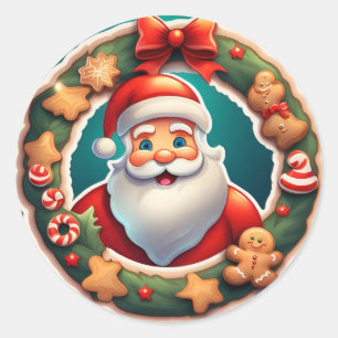 Kerstmis Ronde Sticker