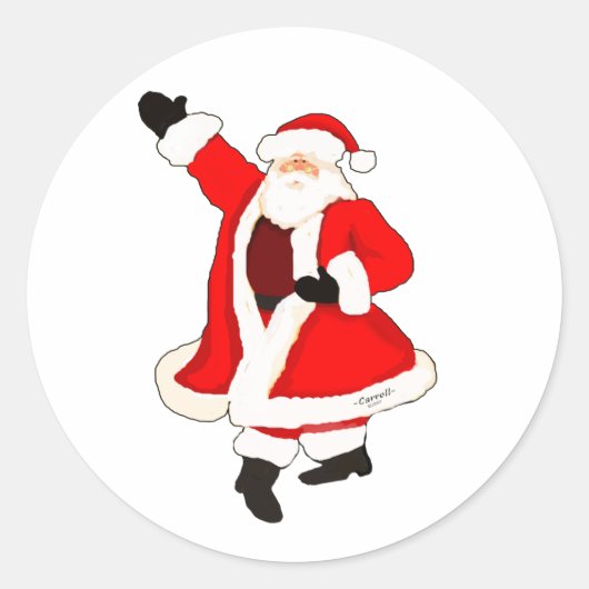 Kerstmis Ronde Sticker (Voorkant)