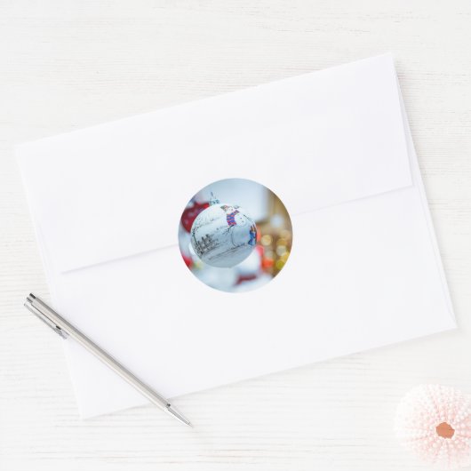 Kerstmis Ronde Sticker (Envelop)