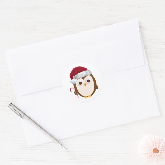Kerstmis Ronde Sticker (Envelop)
