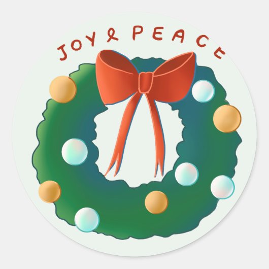 Kerstmis Ronde Sticker (Voorkant)