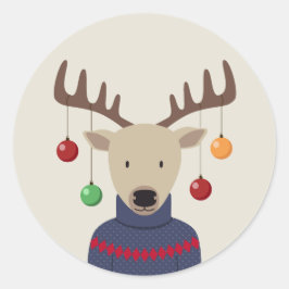 Kerstmis Ronde Sticker