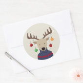Kerstmis Ronde Sticker (Envelop)