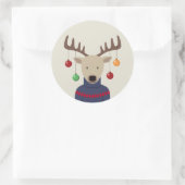 Kerstmis Ronde Sticker (Tas)