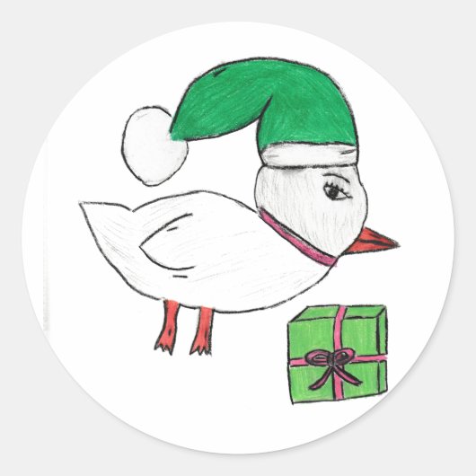 Kerstmis Ronde Sticker (Voorkant)