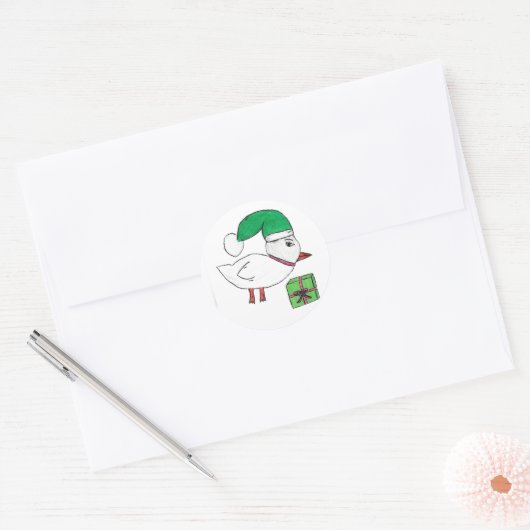 Kerstmis Ronde Sticker (Envelop)