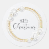 Kerstmis Ronde Sticker (Voorkant)