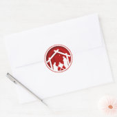 Kerstmis Ronde Sticker (Envelop)