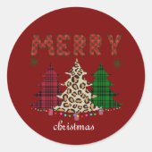 Kerstmis Ronde Sticker (Voorkant)
