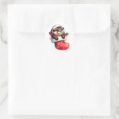 Kerstmis Ronde Sticker (Tas)