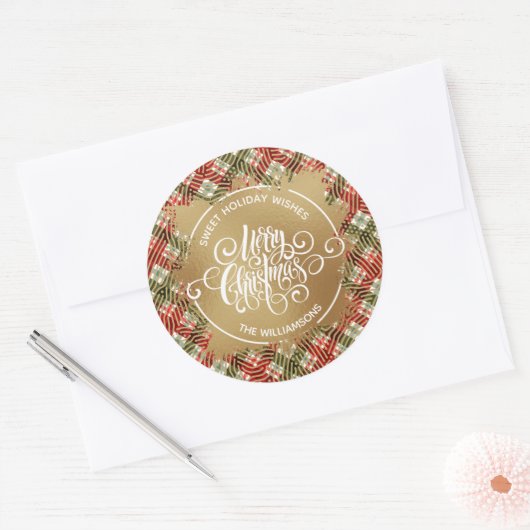 kerstmis ronde sticker (Envelop)