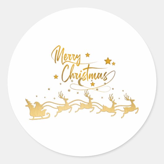 Kerstmis Ronde Sticker (Voorkant)
