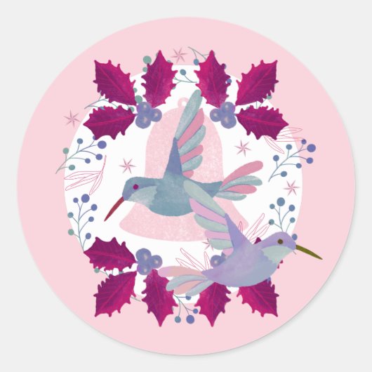 Kerstmis Ronde Sticker (Voorkant)