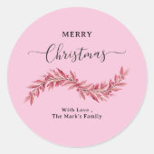 Kerstmis Ronde Stickers (Voorkant)