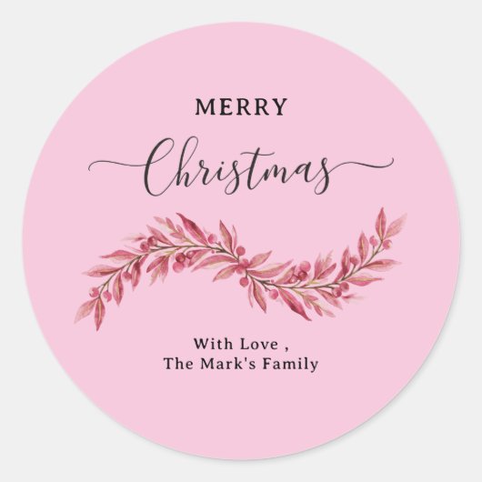 Kerstmis Ronde Stickers (Voorkant)