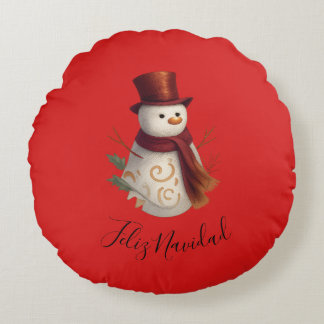 Kerstmis Ronde Worp Kussen - Feliz Navidad