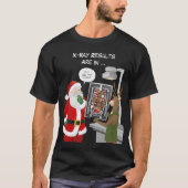 Kerstmis Röntgenlaborant Grappige Kerstman & Rendi T-shirt (Voorkant)