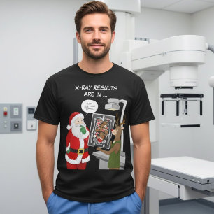 Kerstmis Röntgenlaborant Grappige Kerstman & Rendi T-shirt