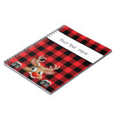 Kerstmis Rood Black Buffalo Check Pset Notitieboek (Linkerzijde)