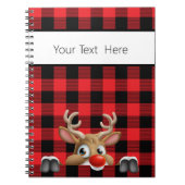 Kerstmis Rood Black Buffalo Check Pset Notitieboek (Voorkant)