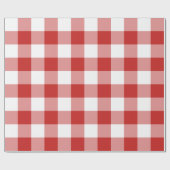 Kerstmis Rood Buffalo Plaid Cadeaupapier (Vlak)