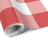 Kerstmis Rood Buffalo Plaid Cadeaupapier (Rol Hoek)